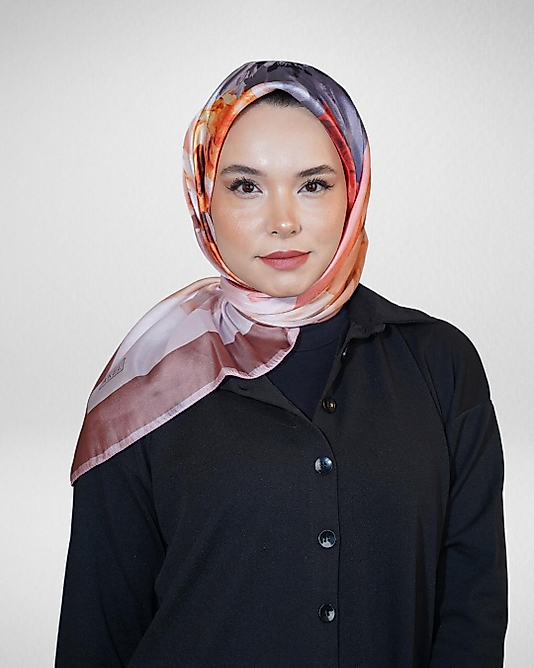 Dijital Kristal Eşarp Pastel Çiçek Desenli