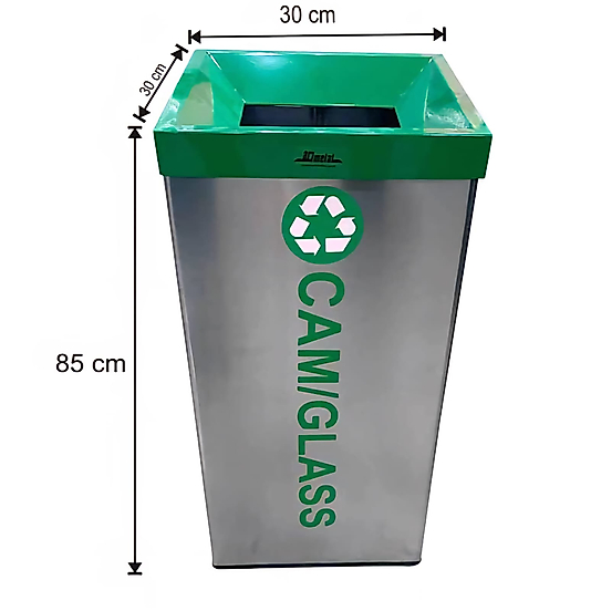 KALIN KAPAKLI PASLANMAZ DÖNÜŞÜM ÇÖP KOVASI 54 LT ( KDV DAHİL )