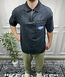 Polo Yaka T-Shirt - Siyah
