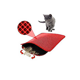 Petpretty Elekli Kedi Tuvaleti Paspası Kırmızı 50X60 Cm (A Kalite Kalın)