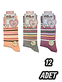 Kadın Xgripolo Dikişsiz Soket 12 Adet