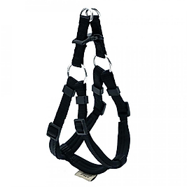 Doggie Konforlu Dokumadan El Yapımı Ronin Model Köpek Göğüs Tasması - L-2x55-65cm - Black