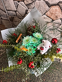 Renkli Papatyalı Kokina Buketi