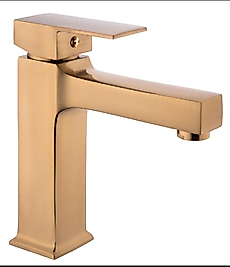 Mat Gold Kare Lavabo Bataryası