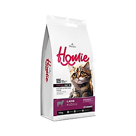 Homie Super Premium Düşük Tahıllı Anne & Yavru Kuzu Etli Yavru Kedi Maması (12 kg)
