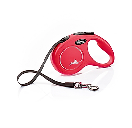 Flexi Classic Yeni Otomatik Şerit Köpek Gezdirme Tasması 5 Metre. L Beden Kırmızı