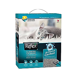 Reflex Topaklanan Aktif Karbonlu Normal Taneli Kedi Kumu (10 L)