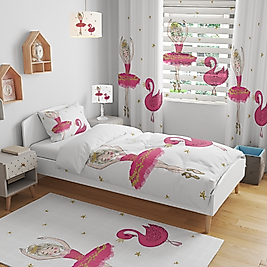Minibabyrooms Pembe Balerin Kız ve Kuğu Temalı Çocuk/Genç Oda Takımı
