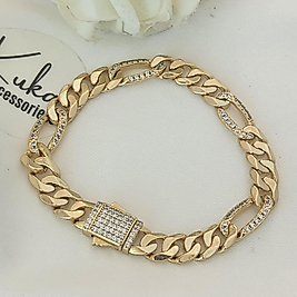14K Kusgozu Tasli Gurmet Bileklik