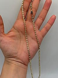 Xuping VIP Çelik Elmas Kesim Boncuk Zincir Kolye – 14K Altın Renk