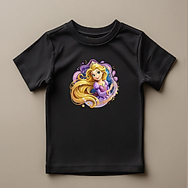 Rapunzel Baskılı Normal Kalıp  Çocuk Tişört