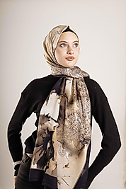 FLOOR İPEK ŞAL İTALYAN DİKİŞİ DESEN-1