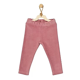 Street Style Kadife Bebek Pantolon Dark Pink