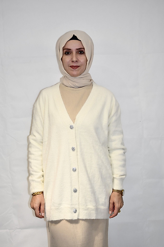 Viscon Sakallı Beyaz Hırka