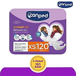 Canped Belbantlı Hasta Bezi Extra Küçük (XS) 120 Adet