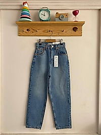 Kız çocuk eskitme jean pantolon