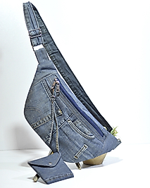 Mavi Denim Cüzdan Hediyeli Çapraz Kullanıma Uygun Bel Çantası