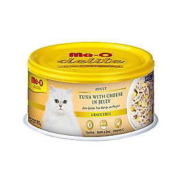 Me-O Delite Tahılsız Ton Balıklı ve Peynirli Yetişkin Kedi Konserve Maması (80 g)