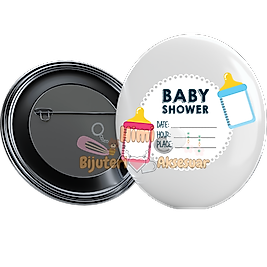 Kız Erkek Çocuk Baby Shower Metal Resimli İğneli Buton Rozet Magnet Anahtarlık Açacak Çanta Rozetleri M14