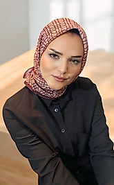 Koza Baskılı Pamuk Eşarp Bordo