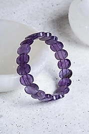 Ametist Doğal Taş Geniş Kesim Bileklik