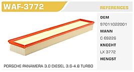 HAVA FİLTRESİ PORSCHE PANAMERA 3.0 DIESEL 3.6-4.8 TURBO