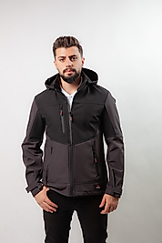 Softshell Mont -Antresit  Kırmızı Modelli