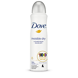 DOVE KADIN SPREY DEODORANT INVISIBLE DRY NEMLENDİRİCİ KREM ETKİLİ 150 ml