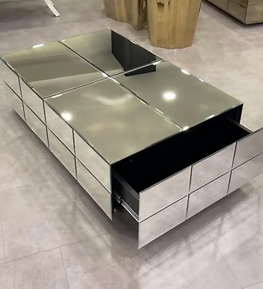 DİKDÖRTGEN AÇILIR KLASİK AYNA ORTA SEHPA