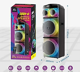GD-2135 yeni Boombox hoparlör 100W açık parti RGB kablosuz hoparlör bas ses hoparlörler için parti