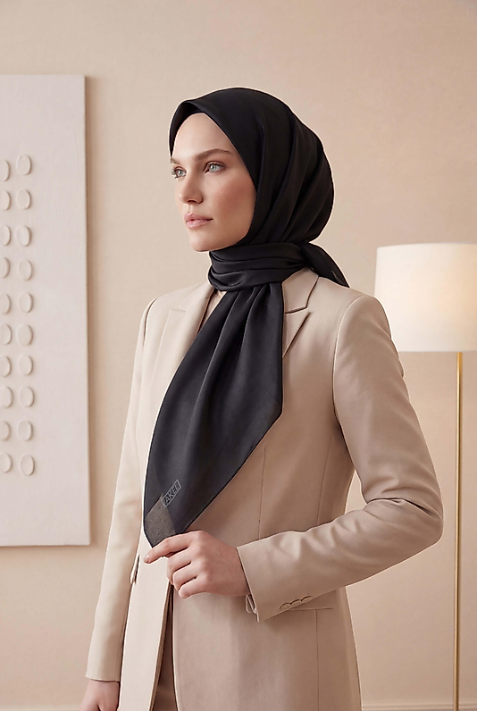 Düz Kristal Kumaş Eşarp - Kaymaz, Şık, Tok Duran | Günlük & Abiye Uyumlu