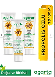 Agarta 3 Adet Doğal Florürsüz Propolisli Diş Macunu 100 ml