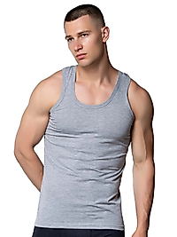 Gümüş 4003 Penye Erkek Askılı Düz Atlet Gri