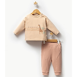 Erkek Bebek Kahverengi İkili Takım