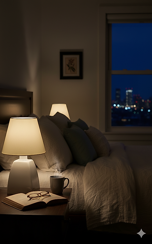 Dekoratif Kare Prizma Beyaz Abajur AB021