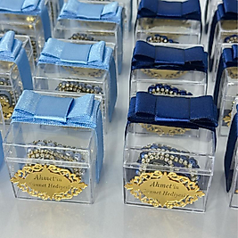 Hediye kutusunda taşlı zikirmatik kutu süslemeli