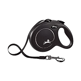 Flexi New Classic Otomatik Köpek Gezdirme Tasması Siyah L (5m)