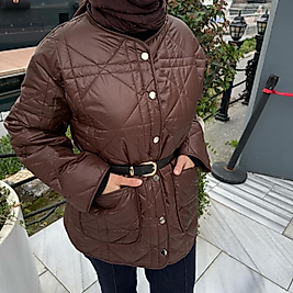 Kapitone mont/ kahverengi