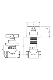 Ankastre Stop Valf (YILDIZ VOLANLI) 3/4 890.008