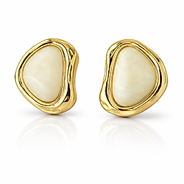 Mango Model Gold Krem Küpe