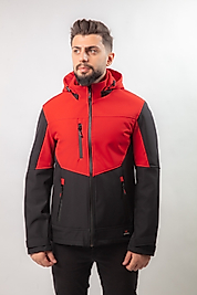 Softshell Mont - Siyah Kırmızı Modelli