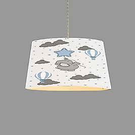 Minibabyroom Fil ve Mavi Yıldız Temalı Çocuk Odası Sarkıt Avize