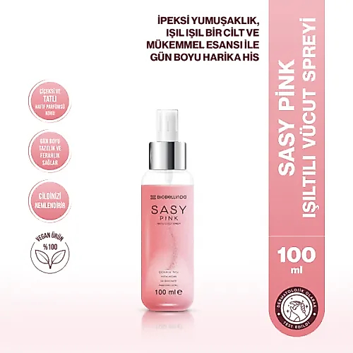 Sasy Pink Işıltılı Vücut Spreyi 100 Ml