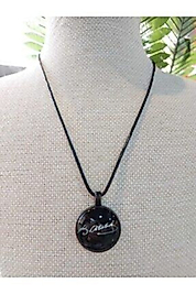 Unisex Siyah İpli Kemal Atatürk Imzalı Kolye