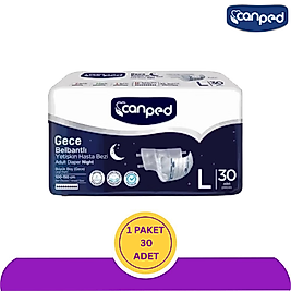 Canped Belbantlı Yetişkin Hasta Bezi Gece Large 30 Adet