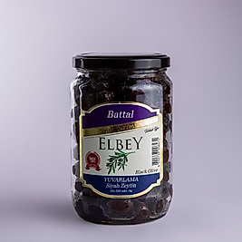 Elbey Battal Özel Üretim Yuvarlama Siyah Zeytin 500 GR