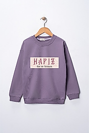 Kız Çocuk "Hafız Kuran Yolcusu" Baskılı Pamuklu Sweat