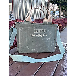 Açık yeşil tote bag