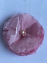 Pink Color Organza Brooch