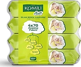 KOMİLİ SOFT ISLAK HAVLU 4*70'Lİ